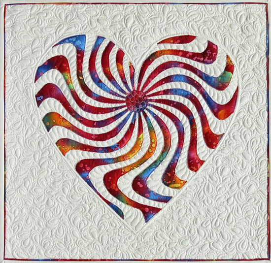 applique heart quilt pattern