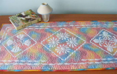 A New Shadow Trapunto Quilt- a table runner
