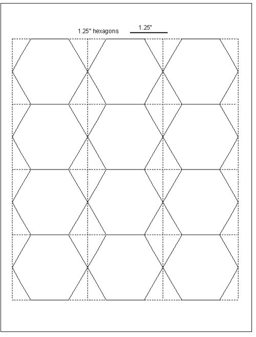 Hexagon Templates for English paper Piecing