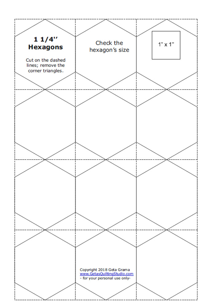 English Paper Piecing Templates