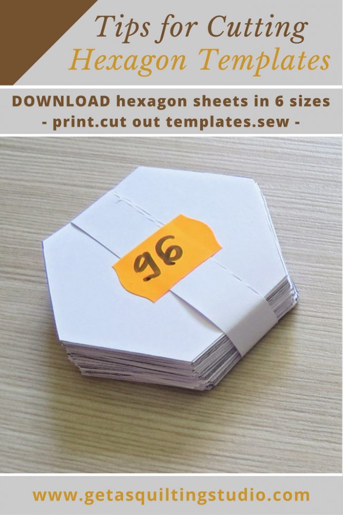 Quick and easy way to cut hexagon templates for English paper piecing ...