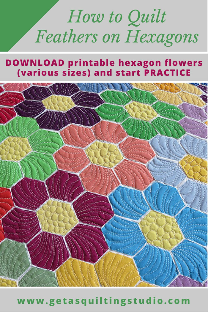 How to quilt hexagons- easy way to quilt hexagon quilts
