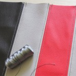 Topstitching on faux leather