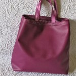 Faux Leather Shopping Bags