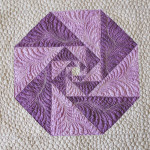 Free Motion Quilting Feathers on triangles