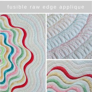 Free Quilt Pattern- quick and easy raw edge applique quilt pattern