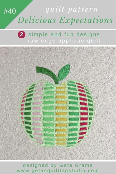 Sew quick, simple and fun quilts using this apple appliqué quilt pattern.