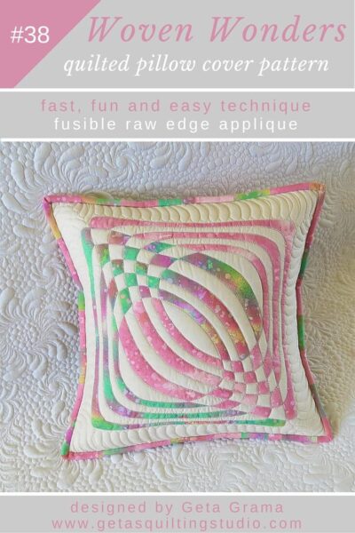 geometric applique quilt pillow pattern