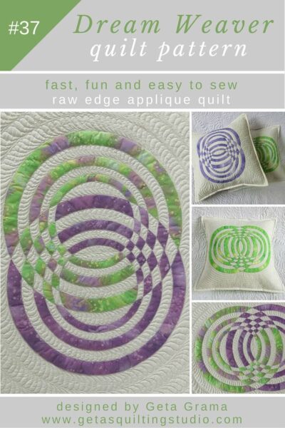 geometric applique quilt pillow pattern