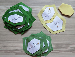 hexagon flower quilt pattern
