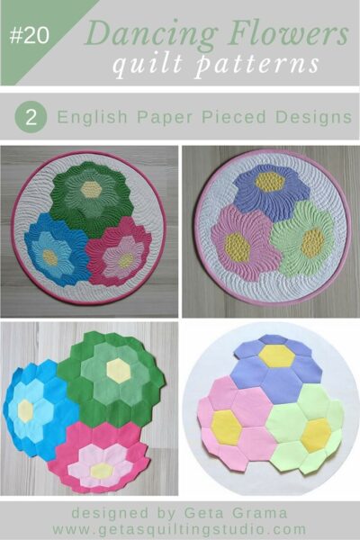 Hexagon flower quilt pattern