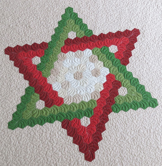 hexagon star english paper pieced quilt pattern 6