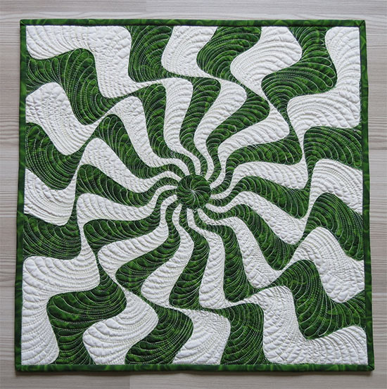 raw edge applique christmas quilt pattern 5