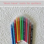 Washable markers for quilting