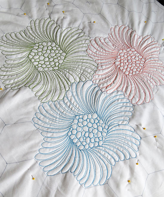 assemble how to quilt pattern Wholecloth quilt