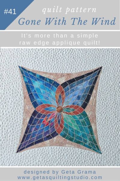 Wall hanging applique quilt pattern