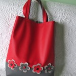 Stylish faux leather shopping bag