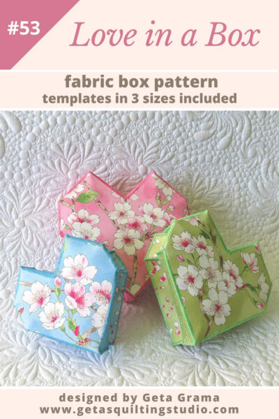 Fabric Heart Boxes Templates