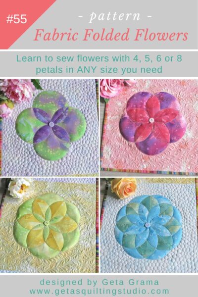 Folded flowers pattern