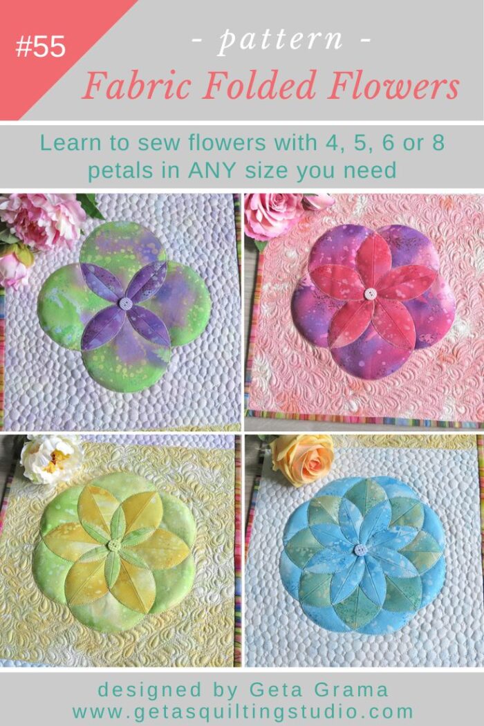 Folded flowers pattern
