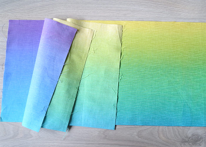 Ideas for using gradation/ombre fabric for quilting Geta's Quilting