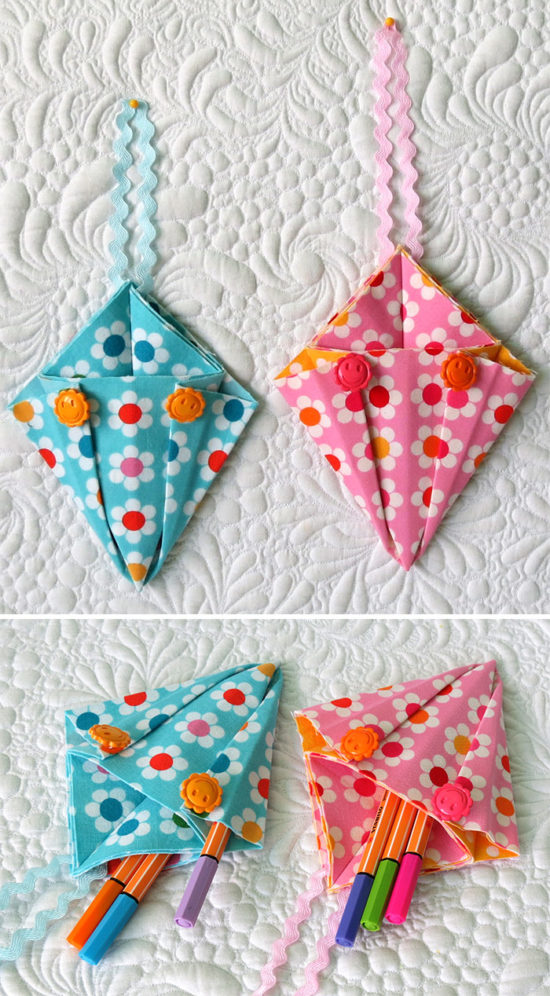 Fabric Origami Bag Patterns sew fun origami folded pockets.