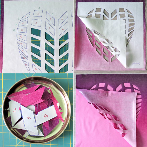 Reverse Applique Heart Quilt Pattern - Geta's Quilting Studio