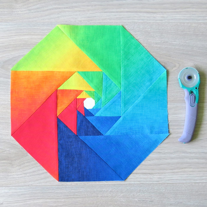 Rainbow quilt pattern