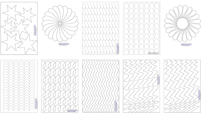 Free motion quilting motifs