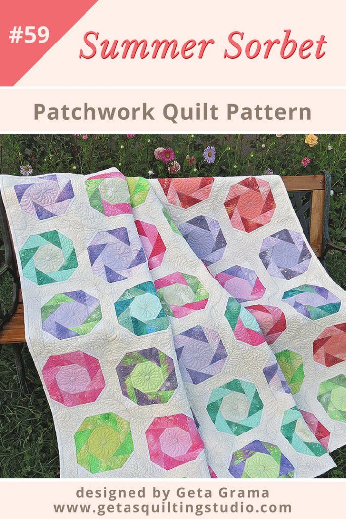 Patchwork quilt pattern-easy step for sewing accurate blocks, every time.