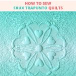 How to sew faux trapunto