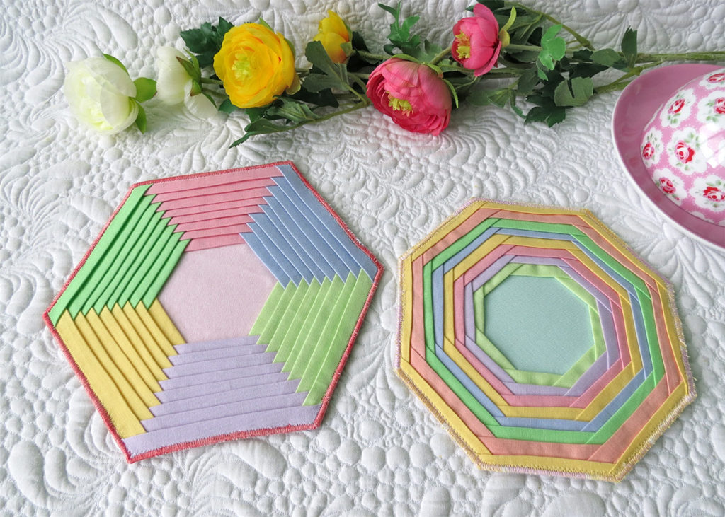 Folded strips coasters