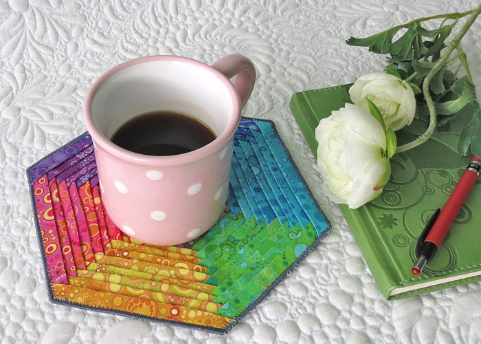 Folded strips pattern for coasters