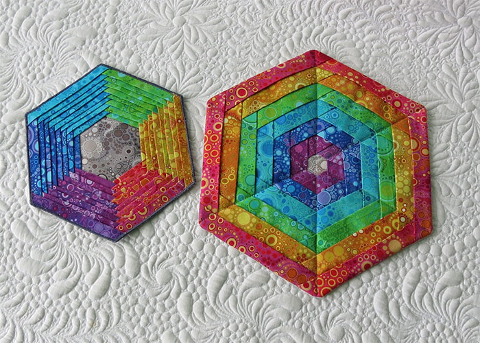 Folded strips coasters