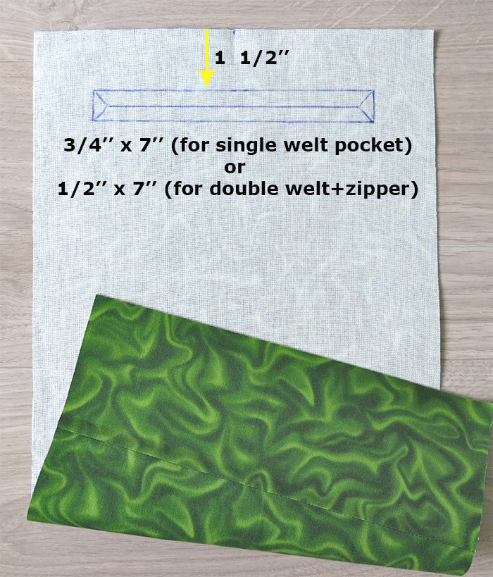 How to sew pockets for bags- welt pockets