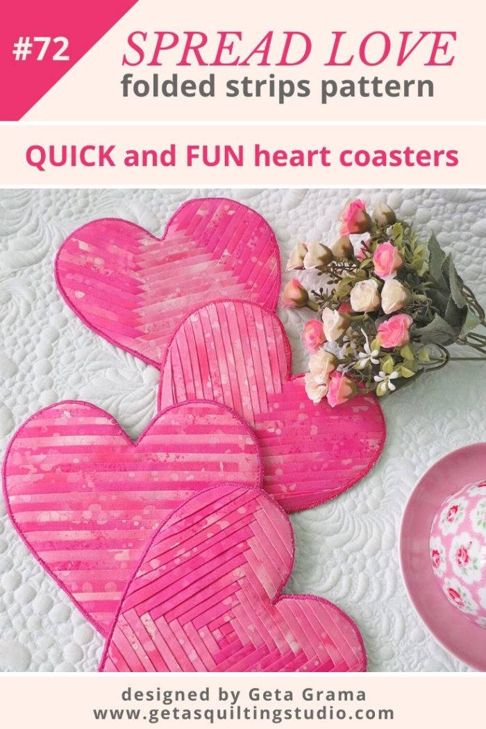 Fabric Heart Coasters Pattern