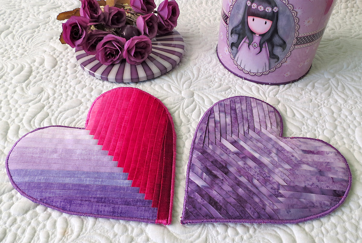 fabricheartcoasters8b Geta's Quilting Studio