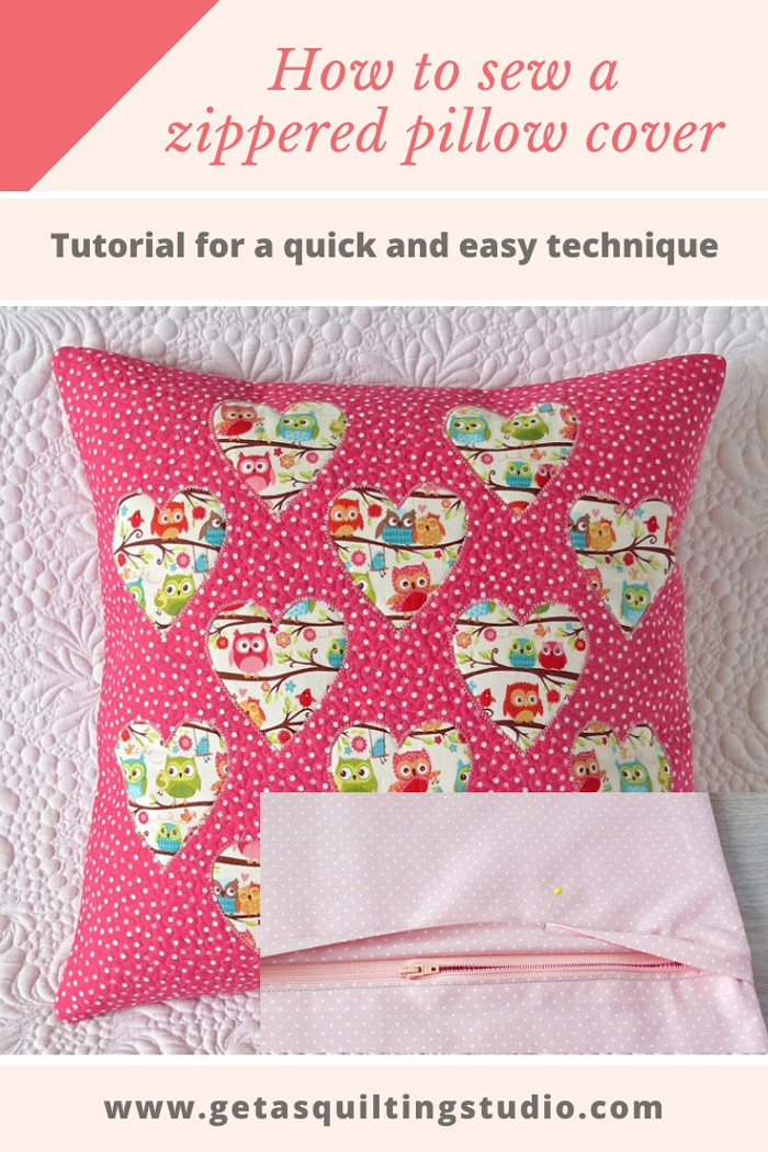 Zippered pillow cover tutorial