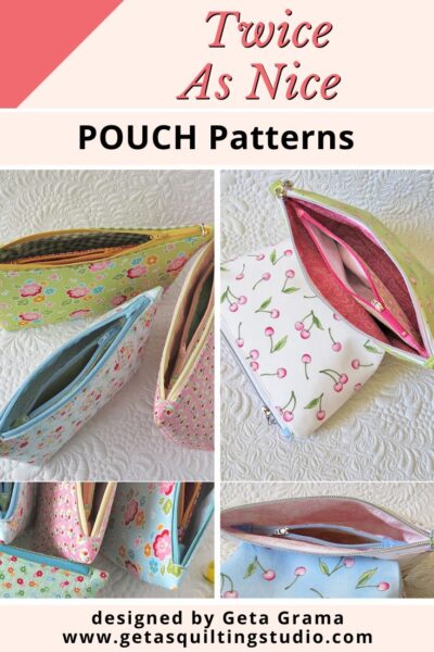 Twice as nice- 2 pouch patterns