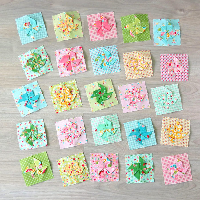 3D pinwheels quilt pattern