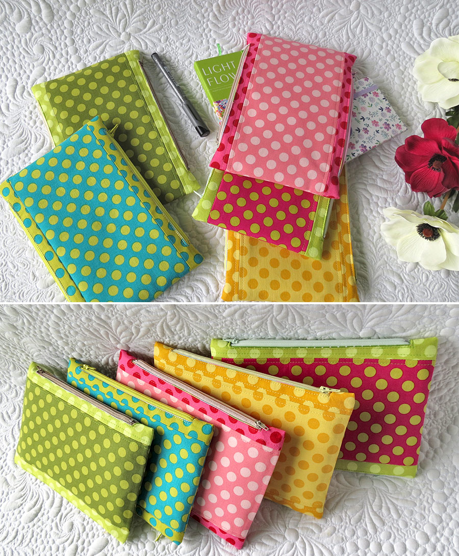Use this pouch pattern bundle and learn to sew pouches.