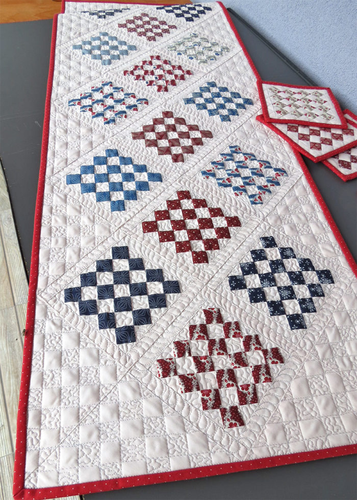 Charm squares quilt pattern