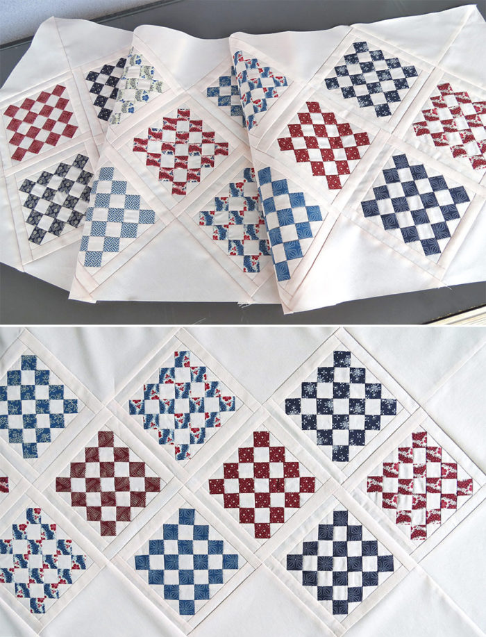 Charm squares quilt pattern