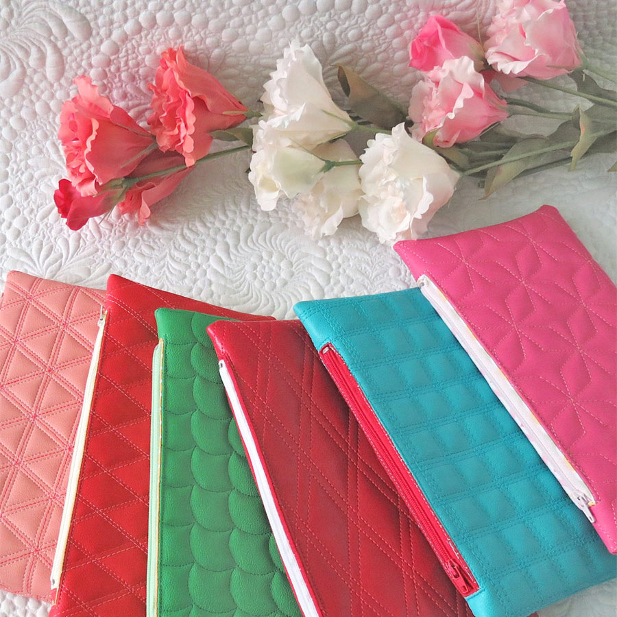 Quilted vinyl pouch pattern