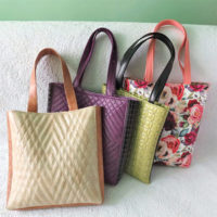Quilted vinyl bag and pouch patterns - Geta's Quilting Studio