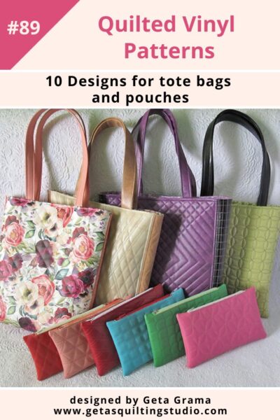 Quilted Vinyl bag and pouch patterns