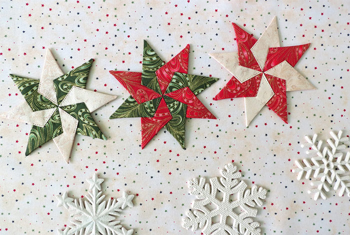 Fabric star ornament pattern