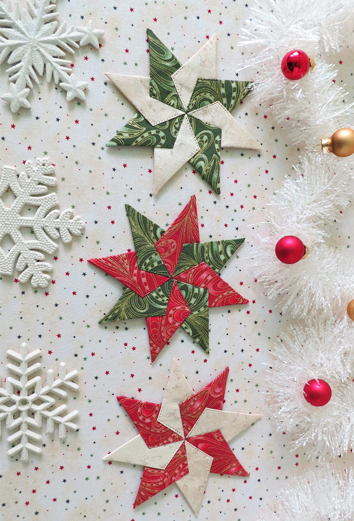 Fabric star ornament pattern