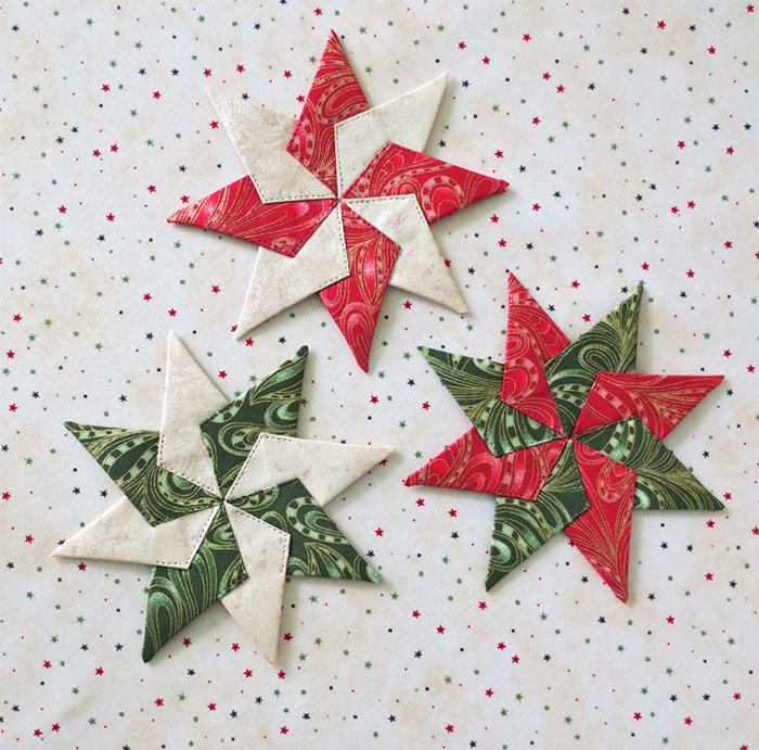 Fabric star ornament pattern