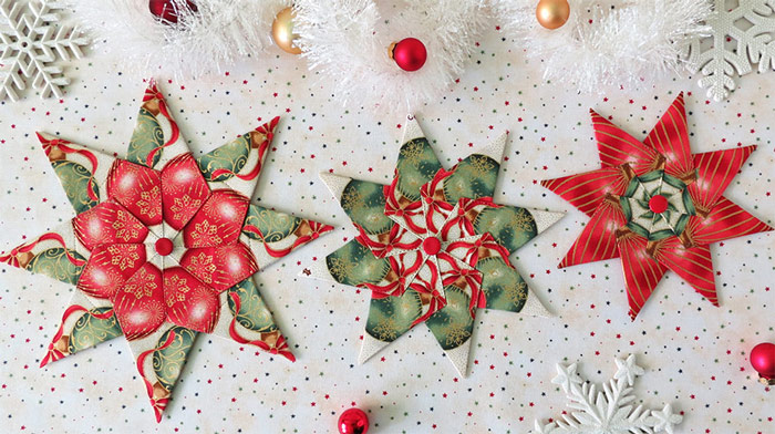 Fabric star ornament pattern